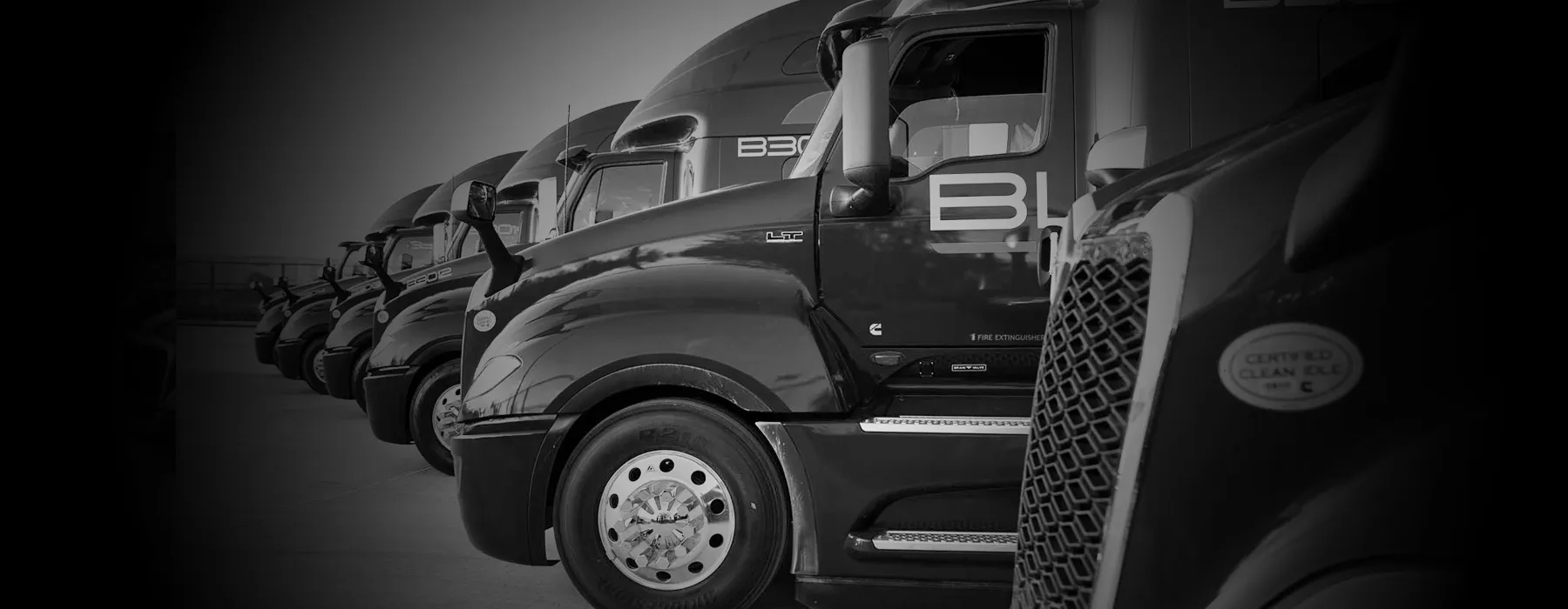 Customized logistics program trucks crossing at Laredo